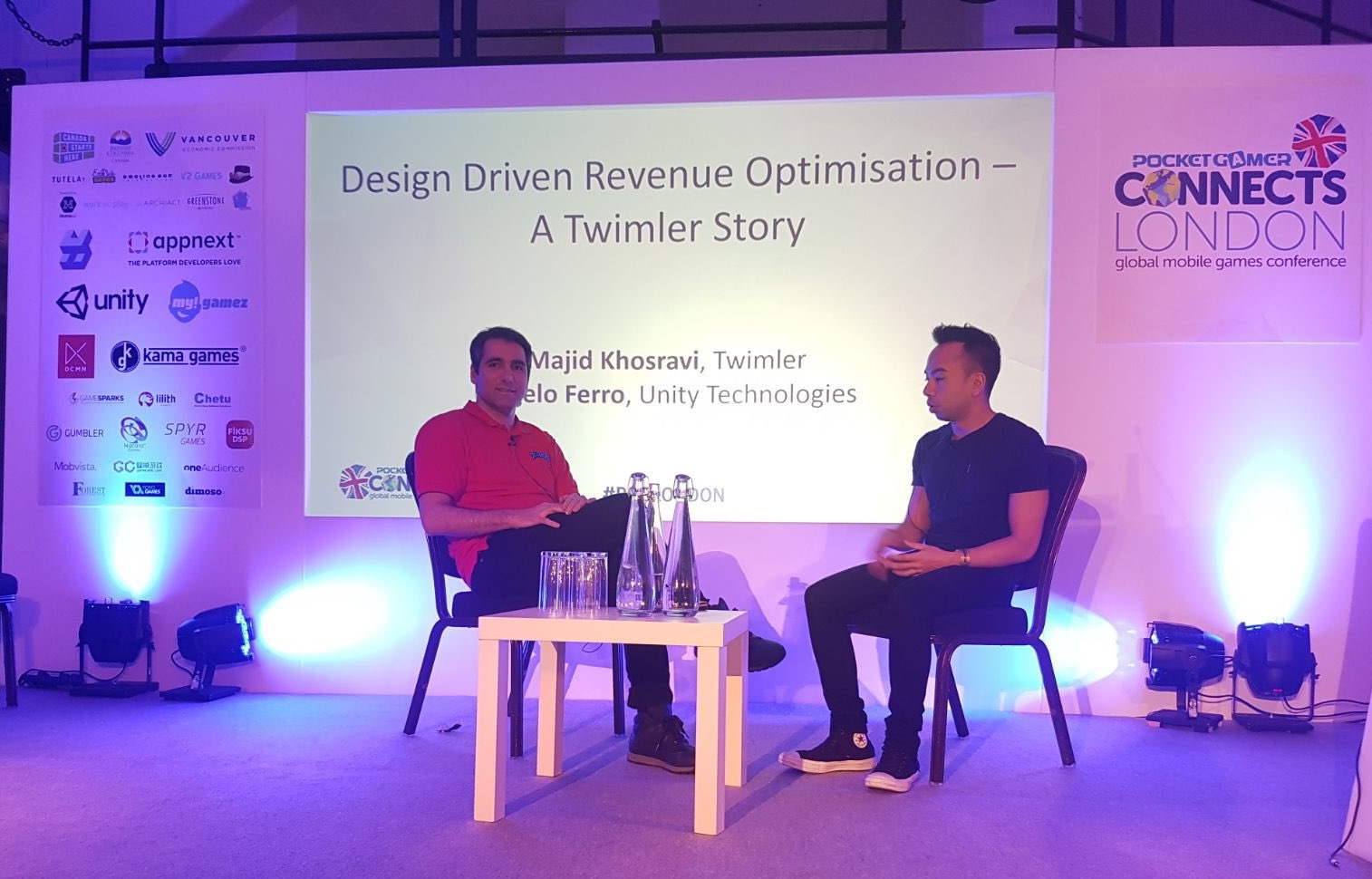 Majid Khosravi speaking at Pocket Gamer Connects London